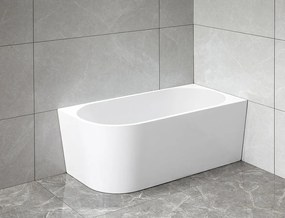 Aqualine Aqualine, TIBERA R rohová stojaca vaňa 140x70cm, biela, E1055