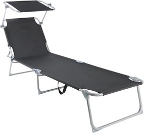 Relaxačné lehátko s nastaviteľnou strieškou SEBASTIAN