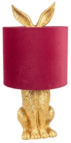 Gold & Red RABBIT Easter lampička