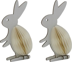House Doctor Veľkonočné ozdoby Rabb Off White – set 2 ks