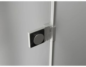 Mexen Lunar-B L, 1-krídlový sprchový kút, ľavý, 90 x 70 cm, 8mm číre sklo, brúsená oceľ profil, 832L-090-070-97-00-L