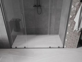 Mexen Velar Duo, posuvné dvere do otvoru 200x200 cm, 8mm číre sklo, grafitová matná, 871-200-000-02-66