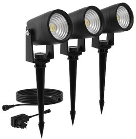 Philips Reuel GardenLink vonkajší LED reflektor Low Voltage set 3 ks, čierna, 3x1,5 W, 3x180 lm, 2700 K