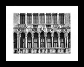 Rámovaný obraz Architektúra 20x25 cm, čiernobiely%