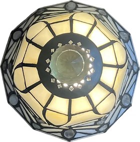 Stolná lampa Tiffany ANTIK SLENDER Metal Base Crystal 50*Ø18