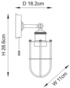 Endon 99948 - Kúpeľňové nástenné svietidlo CREW 1xE27/6W/230V IP44 čierna