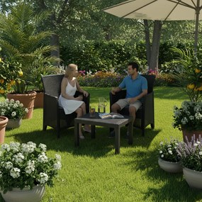 Záhradný set FOREST, 3-dielny, antracitová I.P.A.E-Progarden