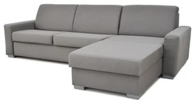 Rozkladacia rohová sedacia súprava LEKA, šedá, s úložným priestorom, do L