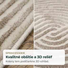 Angel Carpet, Kusový koberec Zafiro 19 Gold, 60x110, žltá, kancelária