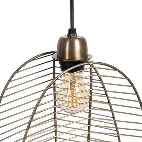 Závesné svietidlo v zlatej farbe s kovovým tienidlom – Ixia