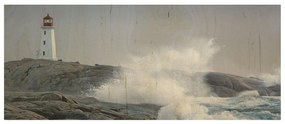 Drevenné obrazy Búrka pri majáku
