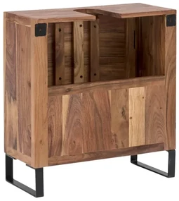 furniture-nabytek.cz - Masívna skrinka pod umývadlo Sydney z akáciového dreva, lakovaná, hnedá – 56×25×60 cm