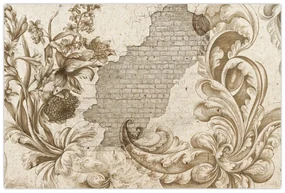 Obraz - Múr s kvetmi (90x60 cm)
