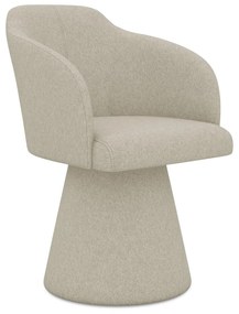 Béžové čalúnené jedálenské kreslo Kanoa – Makamii