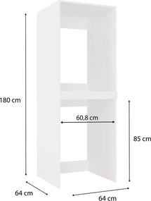 Stojan na práčku a sušičku POLA biely