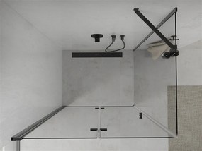 Mexen Lima sprchovací kút 70x80 cm, priehľadná, čierna, 856-070-080-70-00