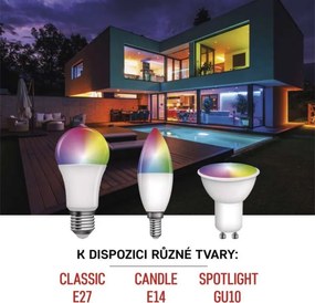 Inteligentná LED žiarovka GoSmart E14 4,8W 230V Wi-Fi RGB stmievateľná