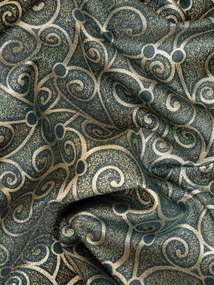 Lurexový Vianočný behúň Štedrovečerná zeleň - 40 × 140 cm