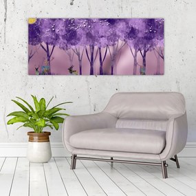 Obraz - Jelene v magickom lese (120x50 cm)