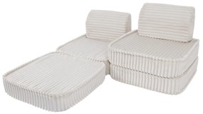 MeowBaby® Churros detská pohovka Basic, Cotton Candy White