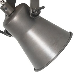 Vidiecky reflektor čierny s drevom 2-svetelný nastaviteľný - Jelle