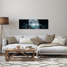 Obraz kryštálu (s hodinami) (90x30 cm)