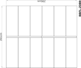 Podlaha BBFL-ZDB9 pre záhradný domček BestBerg ZDB-9 / 296 x 261 cm / čierna
