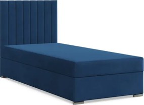 Čalúnená posteľ AGEN Velvet 90×200 cm tmavomodrá
