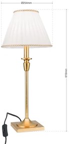 Orion LA 4-1049/1 - Stolná lampa FONSA 1xE27/60W/230V biela/zlatá