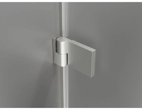 Mexen Lunar-B Duo výklopný sprchový kút 85 x 85 cm, číre sklo, brúsená oceľ, 832-085L-085P-97-00