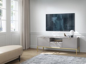 Televizní stolek Nova 154 cm šedý/zlatý