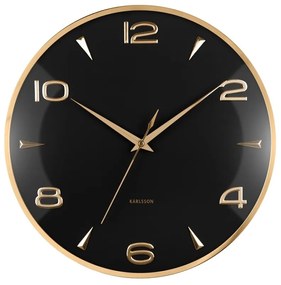Karlsson 6017BK dizajnové nástenné hodiny čierne,priemer  40 cm