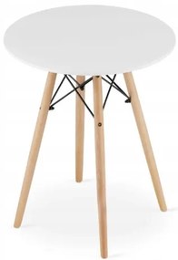 Jedálenská zostava TODI 60cm okrúhly stolový set biely+ 2 stoličky MARK biele
