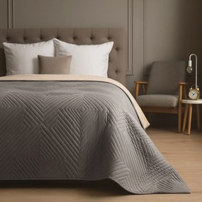 PREHOZ NA POSTEĽ LAMIA 170X210 CM TMAVOBÉŽOVÝ