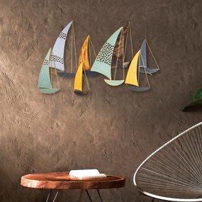 Nástenná kovová dekorácia Yavuz viacfarebná