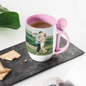 Sablio Barevný Hrnček s lžičkou: 300 ml