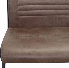 Jedálenská stolička Rindul, hnedá camel látka v optike lesklej kože