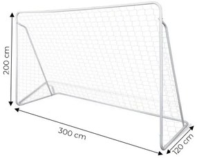 Futbalová bránka so sieťou, 300x200cm, ECOTOYS