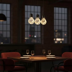 Závesné svietidlo Bulb 3, chrómové telo svietidla, ch