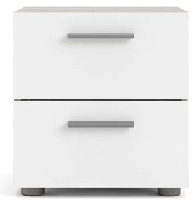 Biely nočný stolík v dekore duba Pepe - Tvilum