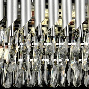 Brilagi - Závesný luster ECLIPSE na reťazi 10xE14/10W/230V 78x28 cm strieborný