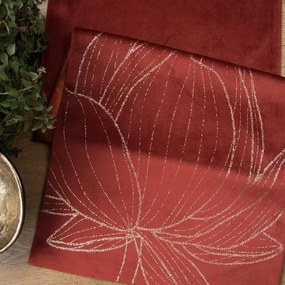 Dekorstudio Elegantný zamatový behúň na stôl BLINK 12 tehlový Rozmer behúňa (šírka x dĺžka): 35x140cm