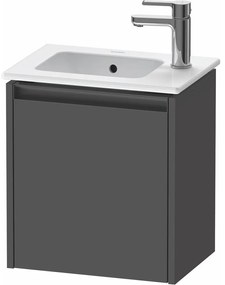 DURAVIT Ketho 2 závesná skrinka pod umývadielko, 1 dvierka, pánty vľavo, 410 x 292 x 440 mm, grafit matný, K25060L49490000