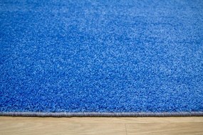 Metrážny koberec Livanto 411 shaggy, lesklý, modrý