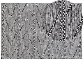 Bavlnený koberec 160 x 230 cm čierna/biela TERMAL Beliani