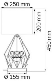 Wofi 11977 - LED Stmievateľná stolná lampa AMY LED/10W/230V