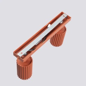 Sollux SL.1637 - Bodové svietidlo KARBON 2xGU10/10W/230V červená