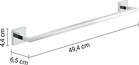 Gedy Gedy, ELBA držiak uterákov 500mm, chróm, A0214513