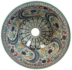 Orientálne ručne maľované umývadlo FES 124