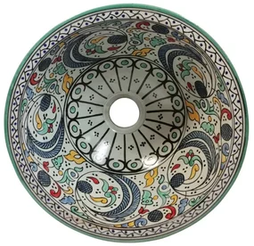 Orientálne ručne maľované umývadlo FES 124